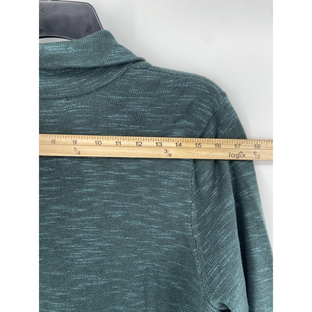 J Jill Sweater Womens Medium Green Escarole Cardigan Button Knit‎ Jacket Casual - Picture 6 of 9